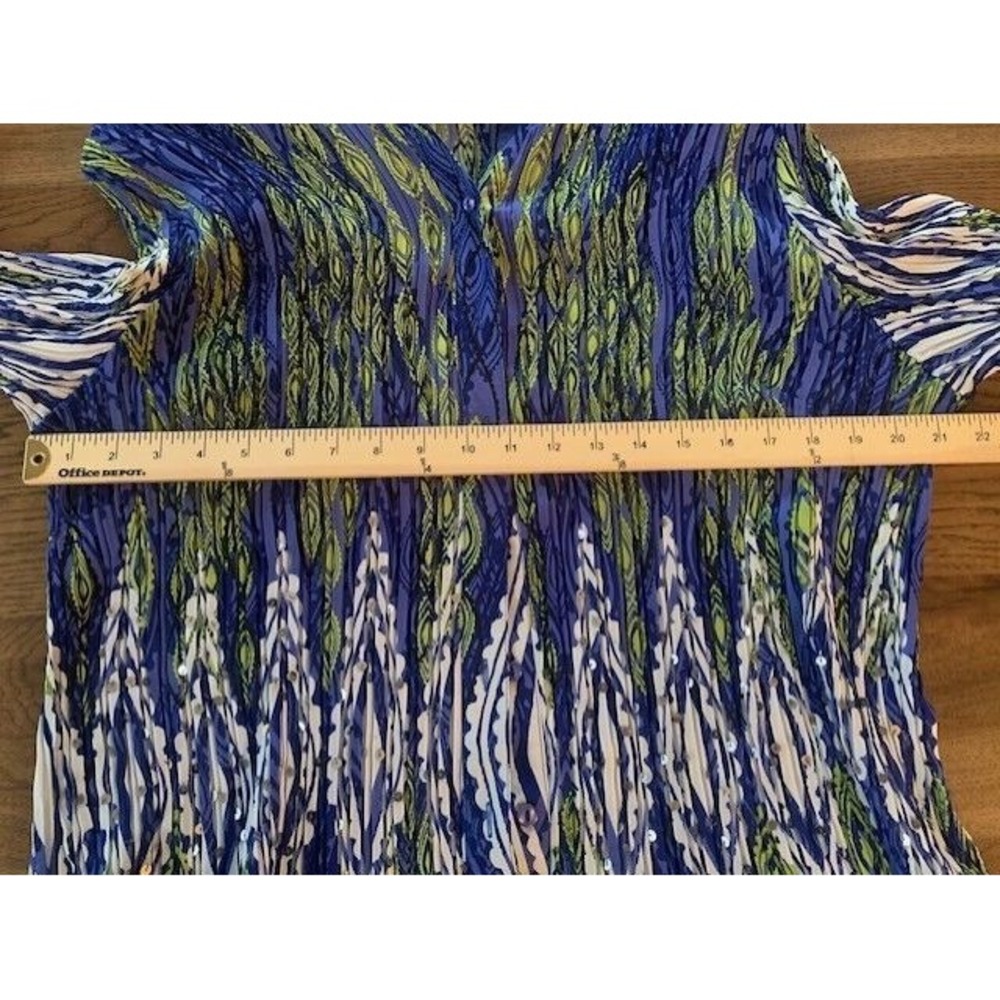 NEW Maggie Barnes Tunic Womens 2X Turquoise Artsy Cottage Core Plus‎ Size - Picture 7 of 16